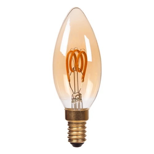Lucide C35 - Ampoule filament - Ø 3,5 cm - E14 - 1x3W 2200K - Ambre - éteint